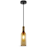 Lampa Wisząca E14 Szklany klosz brązowy Butelka VT-7558 V-TAC