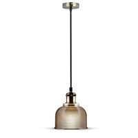 Lampa Wisząca Oprawa E27 Szklany klosz bursztynowy VT-7150 V-TAC