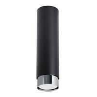 Lampa Sufitowa Oprawa Natynkowa Tuba Spot 1x GU10 Czarna Chrom Nero Bittersweet Shimmer SL.1409 Sollux