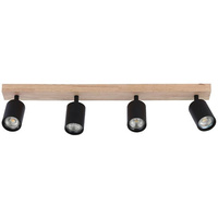 Lampa Sufitowa Spot Tuba Reflektor Oprawa Halogenowa 4x GU10 Ruchomy Czarny Brązowy Dabi Masterled