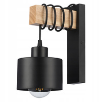 Kinkiet Ścienny Lampa Natynkowa E27 Czarny Elza Masterled