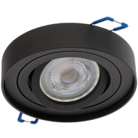 Oprawa Podtynkowa HALOGENOWA GU10 TUBA SPOT Ruchoma NUSA Okrągła Czarna 50mm