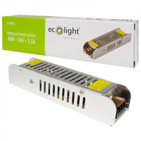 Zasilacz Modułowy do Taśm LED 60W 24V 2.5A IP20 SLIM Ecolight