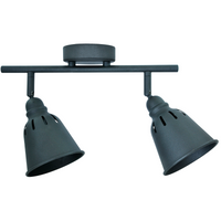 KINKIET FIONA spot oprawa ścienna 2x E14 sufitowa CZARNA GOLDLUX (Polux)