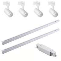 Zestaw Szynowy Szynoprzewód Szyna Listwa 3-Fazowa + 4x Reflektor GU10 Biała MILANO Sanico Goldlux