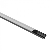 Profil Aluminiowy LED Narożny Natynkowy Czarny 2m z Kloszem Mlecznym do Taśm LED + Zaślepki seria RW Ecolight