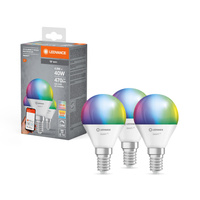 3x Żarówka LED E14 Kulka 4.9W = 40W 470lm CCT RGB SMART+ WiFi Ściemnialna Mini Bulb Ledvance