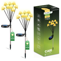 2x Lampa Solarna Ogrodowa LED Wbijana Słupek Zewnętrzny Grzybki IP65 Drzewko Solarne CARI LUMILED