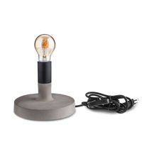 Lampa biurkowa designerska E27 Stołowa Oprawa Okrągła Beton E27 VT-7171 V-TAC