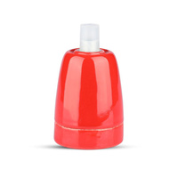 Lampa Wisząca Oprawa E27 Porcelanowy klosz czerwony VT-799 V-TAC