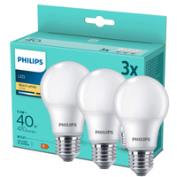 3x Żarówka LED E27 A60 4.9W = 40W 470lm 2700K Ciepła 180° Essential Philips