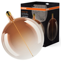 Żarówka LED Dekoracyjna E27 4.8W = 20W 200lm 1800K Ciepła 320° Bursztynowa Filament Ściemnialna Vintage 1906 Osram