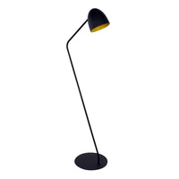 Lampa Podłogowa Stojąca SOHO BLACK Czarno-Złota Loftowa 150 cm E27 5037 TK Lighting