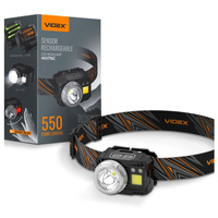 Latarka Czołowa Akumulatorowa LED 5W 5000lm 7 Trybów Pracy Czujnik Ruchu USB-C Wodoszczelna IP65 Videx