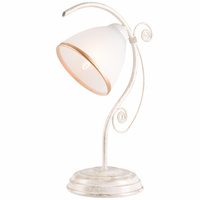 Lampa Stołowa Biurkowa Nocna RETRO E27 Biała Klasyczna LN-1.51 Lamkur