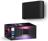 Kinkiet Ogrodowy LED Lampa Zewnętrzna Elewacyjna 20.4W 1020lm IP44 White and Color Ambiance RGB + TW Czarna Inteligentna SMART Zigbee Bluetooth Dymera Philips HUE