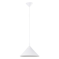 Lampa Sufitowa Wisząca Zwis E27 Geometryczna Biała Skandynawska Zuma Sollux