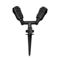 Lampa Ogrodowa Reflektor 2xE27 Ruchomy Czarny VT-729 V-TAC
