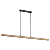 Lampa Sufitowa Wisząca ROLLO Czarna Drewniana Rustykalna LED 1428 TK Lighting