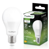 Żarówka LED E27 A60 8W = 60W 880lm 4000K Neutralna 260° LUMILED