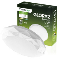 Plafon LED Lampa Sufitowa Natynkowa 18W IP44 Okrągły GLORY 2 Diament 33cm LUMILED