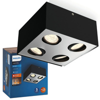 Oprawa Natynkowa Lampa LED 18W 2000lm 2200-2700K Ściemnialna WarmGlow Czarna Box Philips