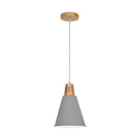 Lampa Wisząca Oprawa E27 Szary klosz z miedzianym wykończeniem VT-7520 V-TAC