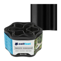 Obrzeże Ogrodowe Trawnikowe Elastyczne Faliste 10cm x 9m Czarne CELLFAST