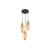 Lampa Wisząca Sufitowa 3x E27 Czarny Nowoczesny Bellini Rabalux