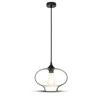 Lampa Wisząca Oprawa E27 Szklany klosz przezroczysty D:280 VT-7229 V-TAC