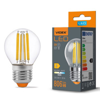 Żarówka LED E27 G45 Kulka 6W = 60W 806lm 4000K Neutralna 360° FILAMENT Videx