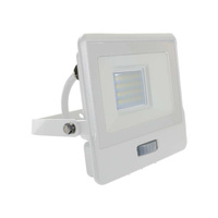 Naświetlacz LED 20W 1510lm 4000K IP65 Biały z czujnikiem ruchu i funkcją CUT-OFF Samsung Chip VT-128S-1-W V-TAC