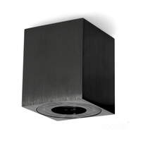 Oprawa Natynkowa Halogenowa Wodoodporna Aluminiowa GU10 IP44 Czarna Aquarius Kobi