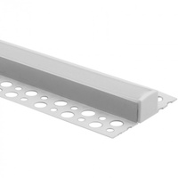 Profil Aluminiowy Natynkowy Biały do LED do Płyt KARTON / GIPS 2m z Mlecznym Kloszem i Zaślepkami Ecolight