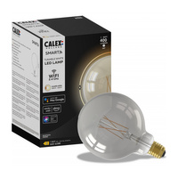 Żarówka Dekoracyjna LED E27 G125 SMART WiFi 7W 400lm TUYA Filament CALEX Globe Smoke