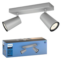 Lampa Sufitowa Reflektor Natynkowy 2x GU10 Aluminium Paisley Philips