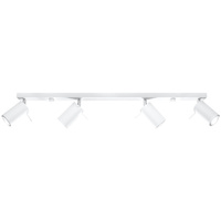 Lampa Sufitowa Oprawa Natynkowa SPOT TUBA Reflektor 4x GU10 Ruchoma Tubularna Biała Nowoczesna Ring Sollux