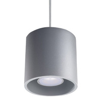 Lampa Sufitowa Wisząca Zwis GU10 Cylindryczna Szara Nowoczesna Orbis Sollux