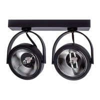 Oprawa Natynkowa Halogenowa Lugar Czarna 2xAR111 GU10 Spot Milagro