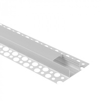 Profil Aluminiowy LED do Płyt GK Gipsowych REGIPS Szeroki Podpłytkowy do Glazury Biały 2m z Kloszem Mroźnym do Taśm LED + Zaślepki seria GNS Ecolight