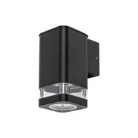 Lampa Ogrodowa Zewnętrzna Kinkiet Elewacyjny LED GU10 IP44 Czarny Nowoczesny Sintra Rabalux