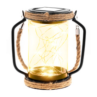 Lampa Solarna LED Zewnętrzna Ogrodowa Wisząca Stojąca Latarenka 3000K IP44 Czujnik Zmierzchu