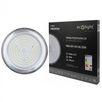 Lampa Przemsyłowa Wisząca LED UFO HIGHBAY 200W 20000lm 4000K Neutralna IP65 PREMIUM Ecolight