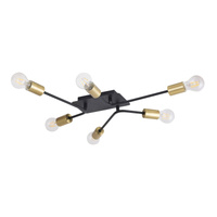 Lampa Sufitowa Żyrandol 2x E27 Czarny Industrialny Lanny Rabalux