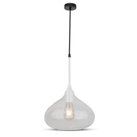 Lampa Wisząca Oprawa E27 Szklany klosz biały D:280 VT-7281 V-TAC
