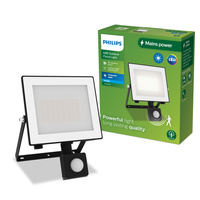 Naświetlacz LED Lampa Reflektor 30W 3200lm 5000K IP65 z Czujnikiem Ruchu i Zmierzchu Czarny Lois Philips