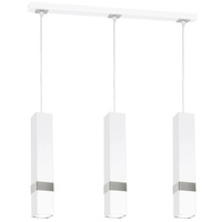 Lampa wisząca Tuba Zwis VIDAR Biały + srebrny 3x GU10 Milagro Metal Styl nowoczesny