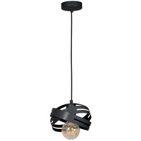 Lampa wisząca nowoczesna czarna CORONA 1x E27 MiLAGRO