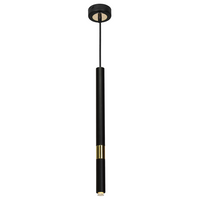Lampa wisząca MONZA 1xG9 8W Podłużna Minimalistyczna Czarna Złota MLP6333 Milagro Metal