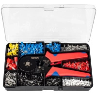 Zaciskarka Praska Konektorów Tulejek Końcówek Kabli Przewodów Zestaw x1200